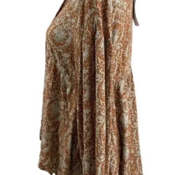 NWT: Gilded Intent Boho Hi-Lo Top V-Neck Long Sleeves women's size XS - Picture 9 of 11